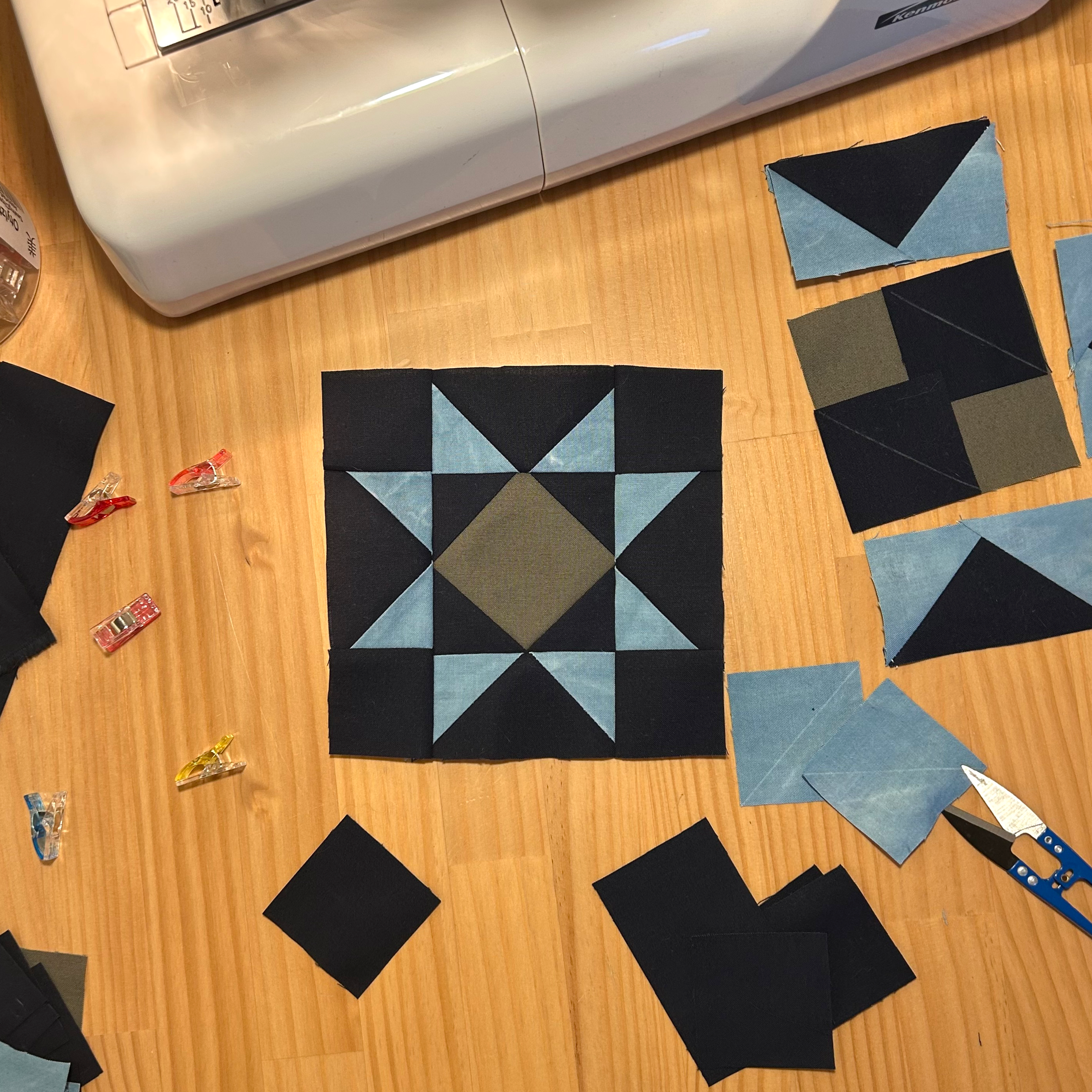 Quilt squares in progress